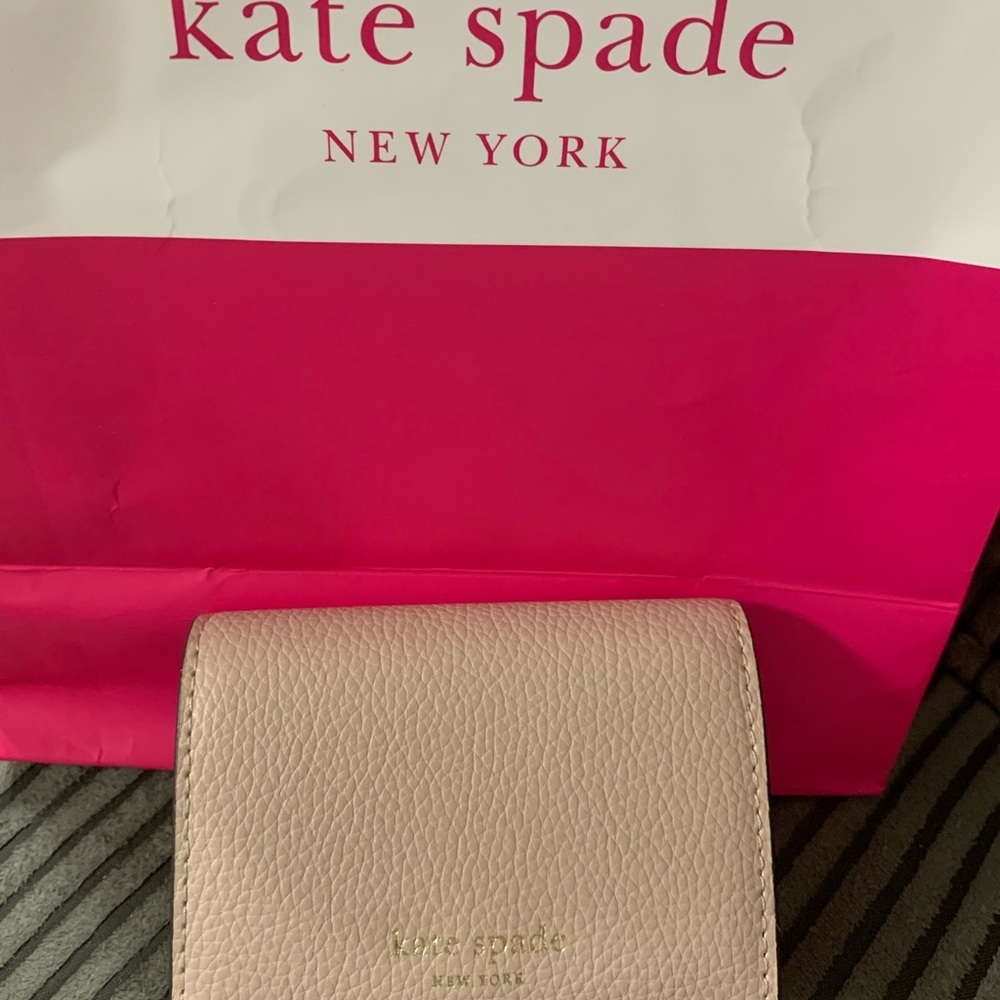 kate spade accordion card case. Blush. New.